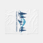 Florence Wisconsin Ski Resort Skiing Skier  Fleece Deken (Voorkant (Horizontaal))