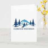 Florence Wisconsin Ski Resort Skiing Skier  Kaart (Gele Bloem)