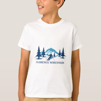 Florence Wisconsin Ski Resort Skiing Skier T-shirt