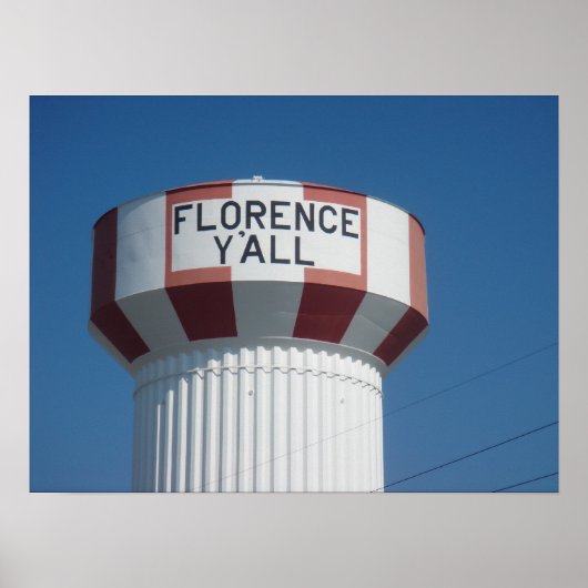Florence Y'all Water Tower Poster (Voorkant)