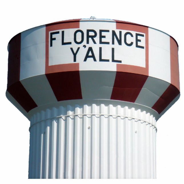 Florence Y'all Water Tower Sculpture Staand Fotobeeldje (Voorkant)