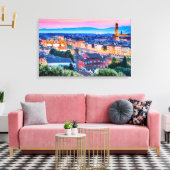 Florence zonsondergang, Italië Canvas Afdruk (Insitu (Woonkamer))