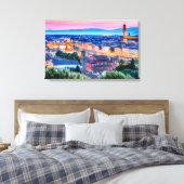 Florence zonsondergang, Italië Canvas Afdruk (Insitu (Slaapkamer))