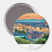 Florence zonsondergang Italië Magneet (Voorkant / Achterkant)