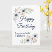 Florence zuster Happy Birthday Kaart (Gele Bloem)