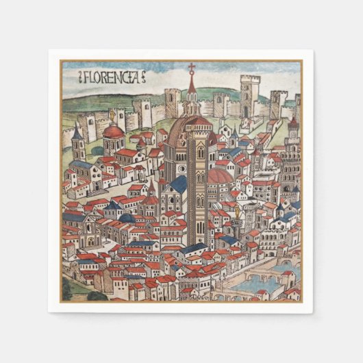 Florencia 1493 cocktailparty ontvangst servetten (Voorkant)