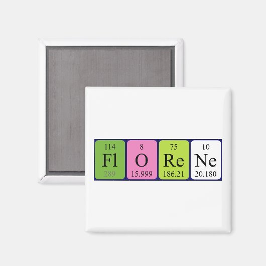 Florene periodieke table name magnet (Voorkant / Achterkant)