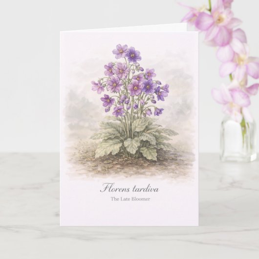 Florens tardiva De Late Bloeier Botanisch Kaart (Orchidee)
