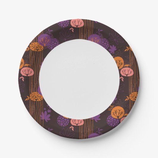 Florentieel patroon 2 3 papieren bordje (Voorkant)