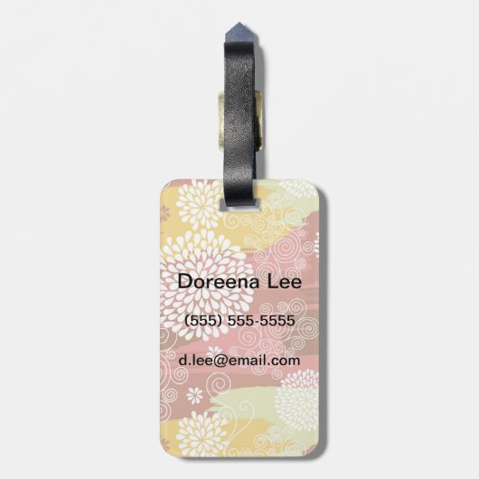 Florentieel patroon 2 bagagelabel (Achterkant verticaal)