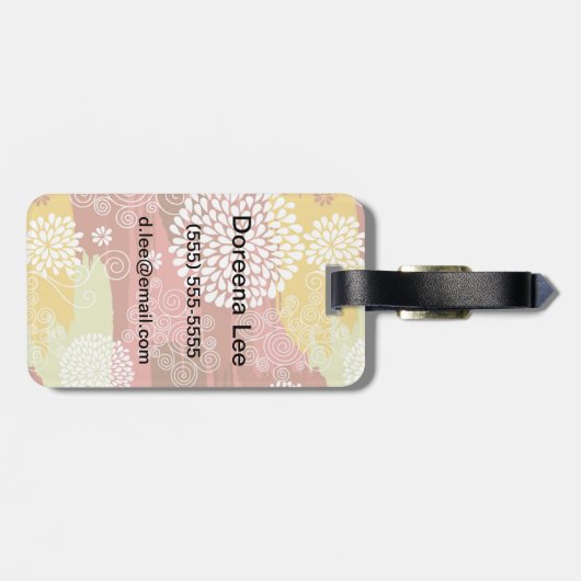 Florentieel patroon 2 bagagelabel (Achterkant horizontaal)