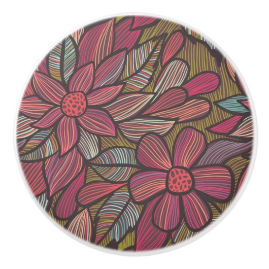 Florentieel patroon 4 2 keramische knop (Voorkant)