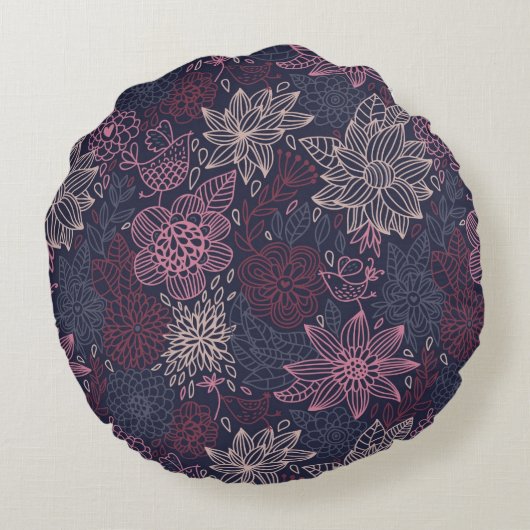 Florentieel patroon 4 2 rond kussen (Achterkant)