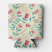 Florentieel patroon met cartoon katten blikjeskoeler (Voorkant)