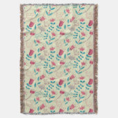 Florentieel patroon met cartoon katten deken (Voorkant Verticaal)