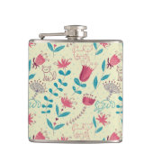 Florentieel patroon met cartoon katten heupfles (Voorkant)