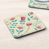 Florentieel patroon met cartoon katten onderzetter (Linkerzijde)