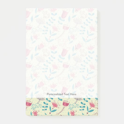 Florentieel patroon met cartoon katten post-it® notes (Voorkant)