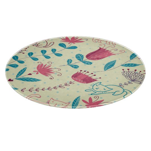 Florentieel patroon met cartoon katten snijplank (Hoek)