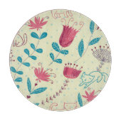 Florentieel patroon met cartoon katten snijplank (Voorkant)