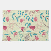 Florentieel patroon met cartoon katten theedoek (Horizontaal)