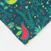 Florentieel patroon met cartoon vogels fleece deken (Hoek)