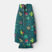 Florentieel patroon met cartoon vogels flesjeskoeler (Achterkant)