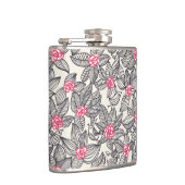 Florentieel patroon met cartoon vogels heupfles (Rechts)