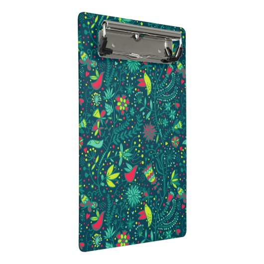 Florentieel patroon met cartoon vogels mini klembord (Schuin)