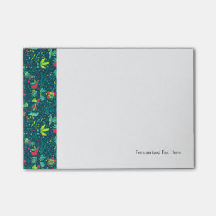 Florentieel patroon met cartoon vogels post-it® notes