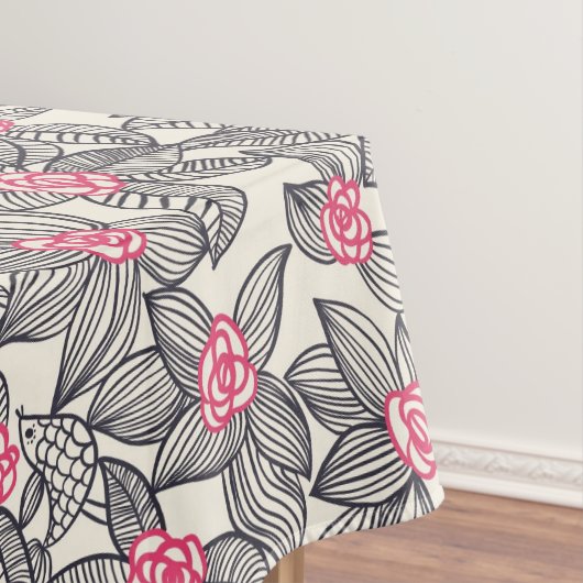 Florentieel patroon met cartoon vogels tafelkleed (Voorbeeld)