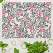 Florentieel patroon met cartoon vogels theedoek (Gevouwen)