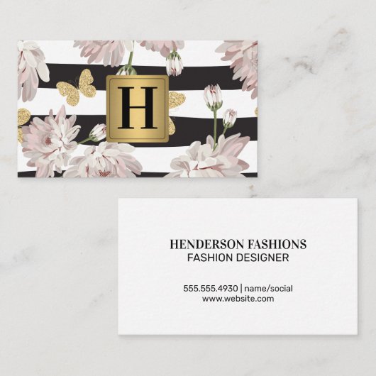 Florentieel patroon met flessen van glitterende bo visitekaartje (Voorkant / Achterkant)