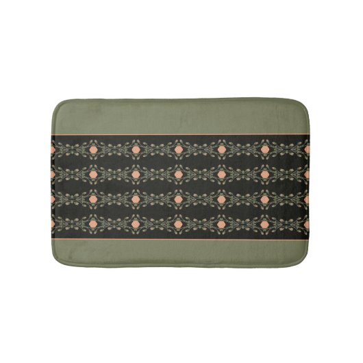 Florentieel patroon met groen en pekelmerk badmat (Voorkant)