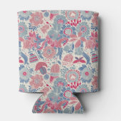 Florentieel patroon met vogel en vlinder blikjeskoeler (Achterkant)