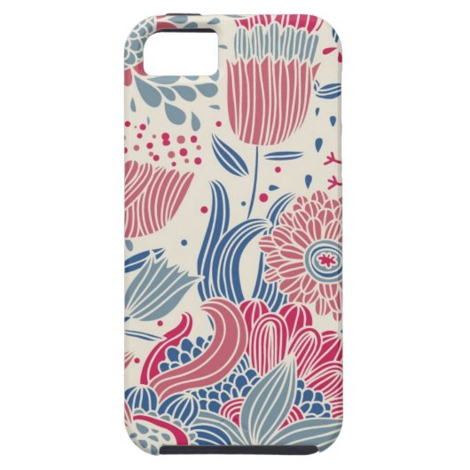 Florentieel patroon met vogel en vlinder Case-Mate iPhone case (Achterkant)