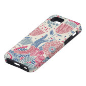 Florentieel patroon met vogel en vlinder Case-Mate iPhone case (Onderkant)