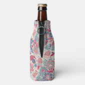 Florentieel patroon met vogel en vlinder flesjeskoeler (Fles Achterkant)