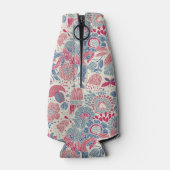 Florentieel patroon met vogel en vlinder flesjeskoeler (Achterkant)