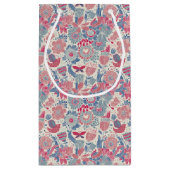 Florentieel patroon met vogel en vlinder klein cadeauzakje (Achterkant)