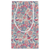 Florentieel patroon met vogel en vlinder klein cadeauzakje (Voorkant)