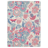 Florentieel patroon met vogel en vlinder klembord (Achterkant)