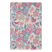 Florentieel patroon met vogel en vlinder mini klembord (Achterkant)