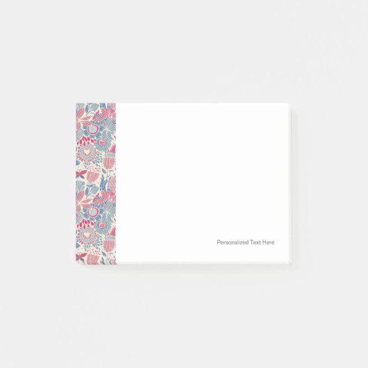 Florentieel patroon met vogel en vlinder post-it® notes (Voorkant)