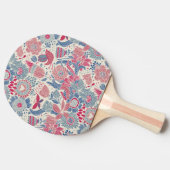 Florentieel patroon met vogel en vlinder tafeltennisbatje (Zijkant)