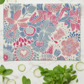 Florentieel patroon met vogel en vlinder theedoek (Gevouwen)