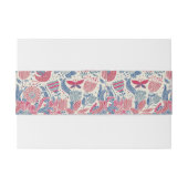 Florentieel patroon met vogel en vlinder uitnodigingen wikkel (Achterkant Voorbeeld)