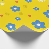 Florentieel patroon op een gele achtergrond cadeaupapier (Hoek)