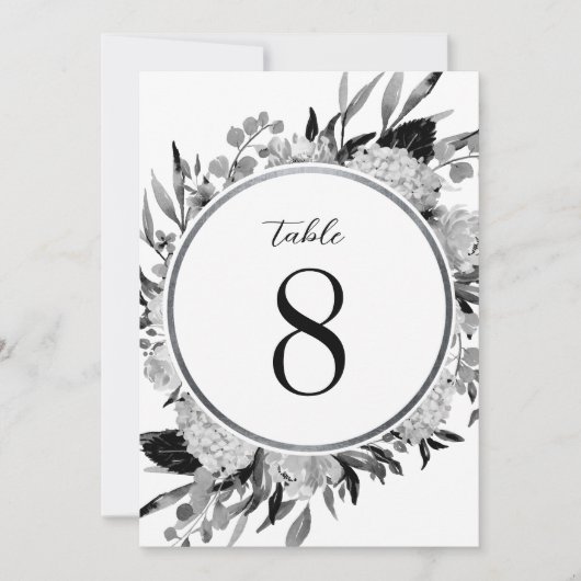 Florentieel tabelnummer zwarte en witte Waterverf Kaart (Voorkant)