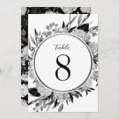 Florentieel tabelnummer zwarte en witte Waterverf Kaart (Voorkant / Achterkant)